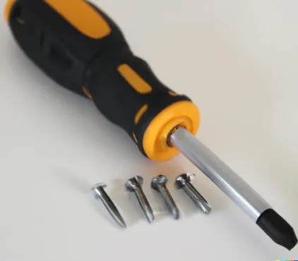 screwdriver to remove the screws